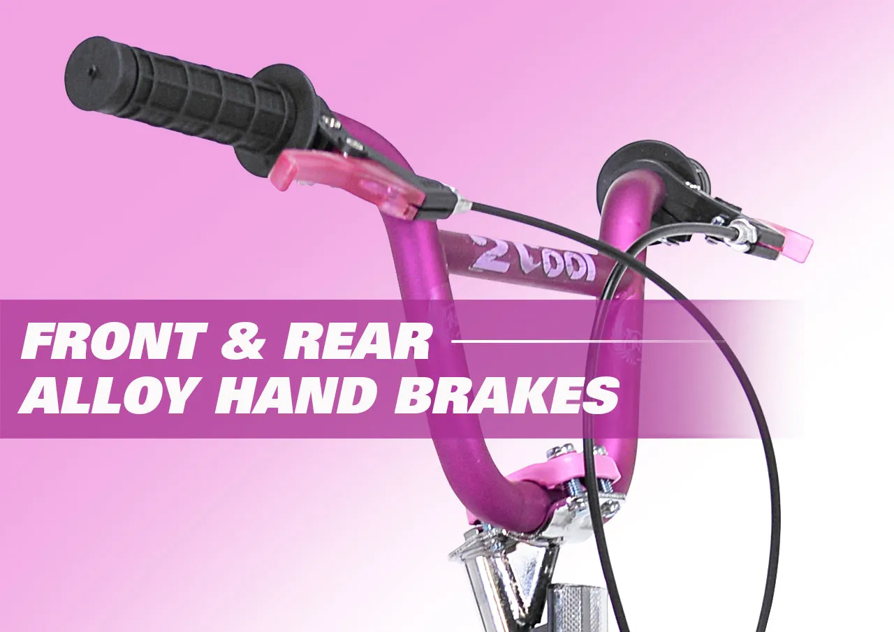 20" Girl's 2 Cool BMX Bike w/ Front Pegs, Satin Purple Graphics, Ages 8-12