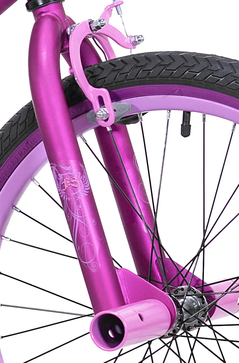 20" Girl's 2 Cool BMX Bike w/ Front Pegs, Satin Purple Graphics, Ages 8-12