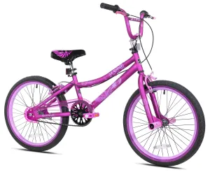 20" Girl's 2 Cool BMX Bike w/ Front Pegs, Satin Purple Graphics, Ages 8-12