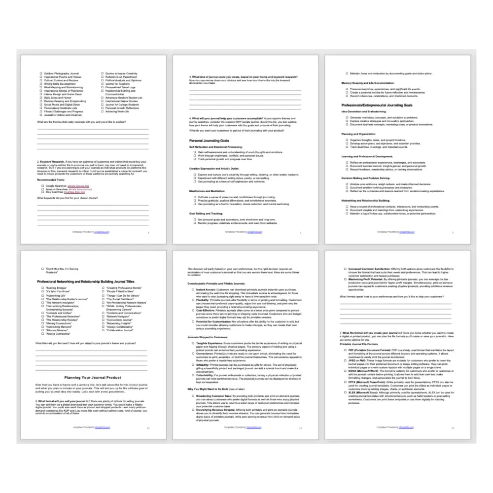A Journal Maker's Product Creation Workbook - Customizable with PLR Rights