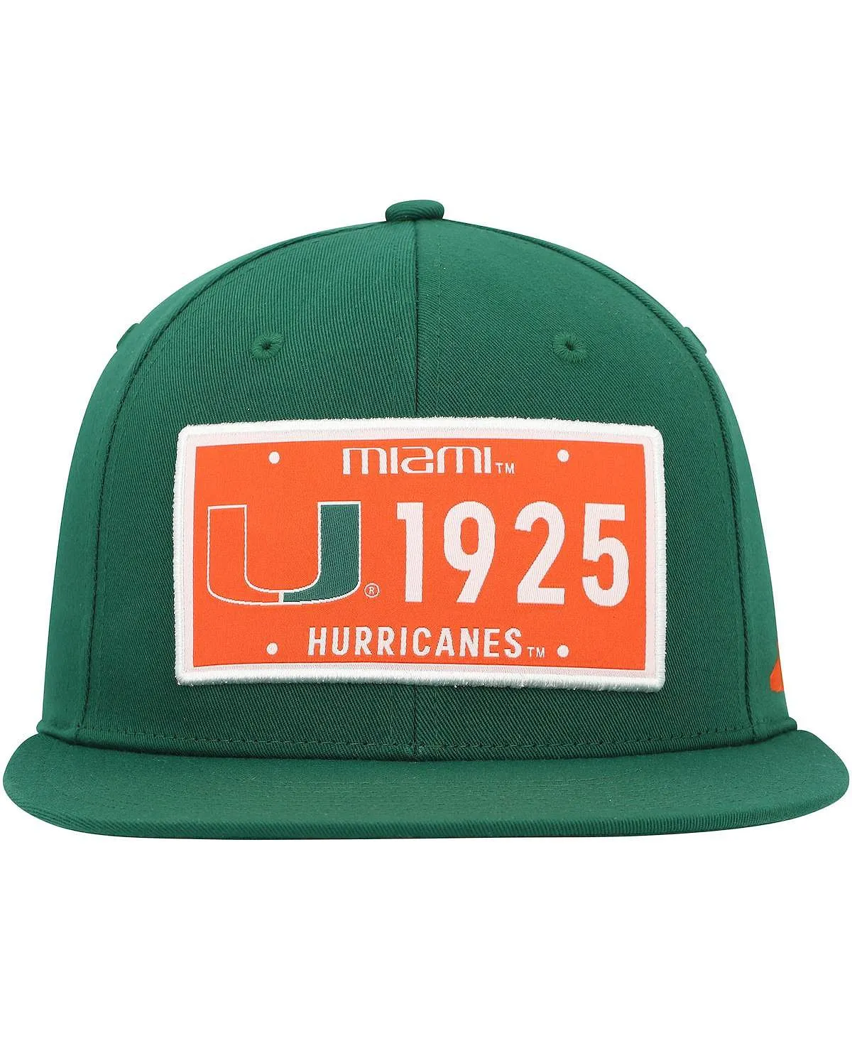 adidas Men's Green Snapback Miami Hurricanes Seted Cap