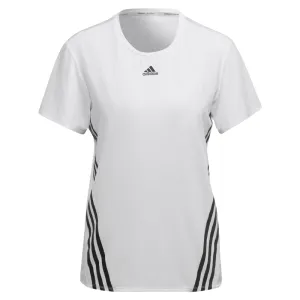 Adidas Women's White 3 Stripe T-Shirt