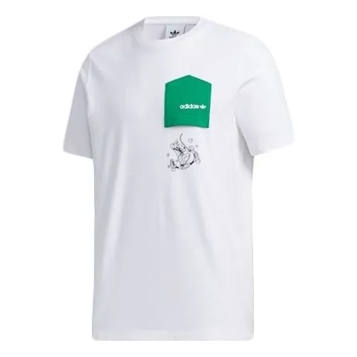 adidas x Disney Goofy T1 Crossover Pocket Short Sleeve T-Shirt White