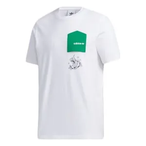 adidas x Disney Goofy T1 Crossover Pocket Short Sleeve T-Shirt White