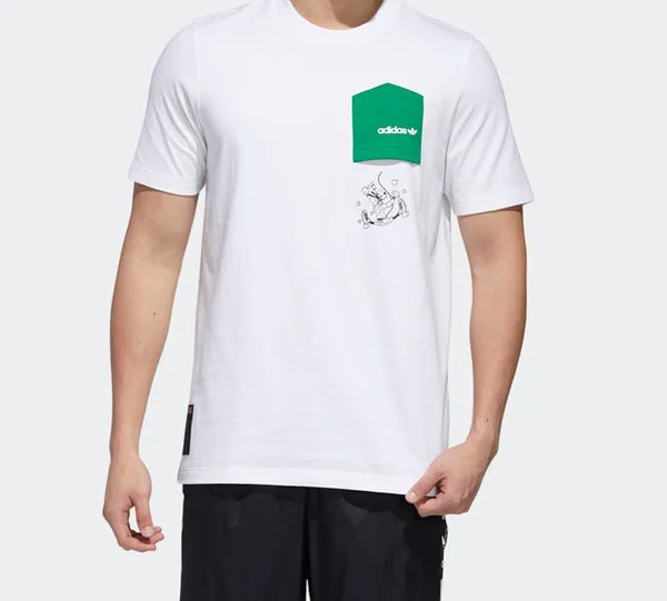 adidas x Disney Goofy T1 Crossover Pocket Short Sleeve T-Shirt White