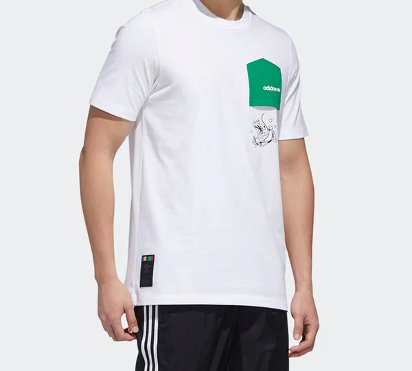 adidas x Disney Goofy T1 Crossover Pocket Short Sleeve T-Shirt White