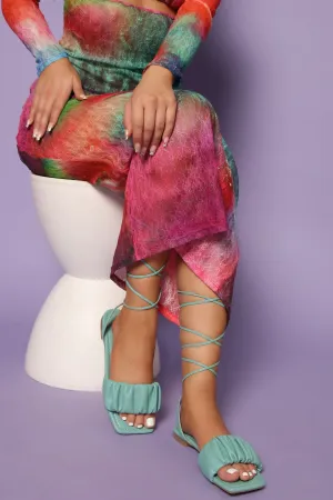Allison Wrap Up Sandals - Teal