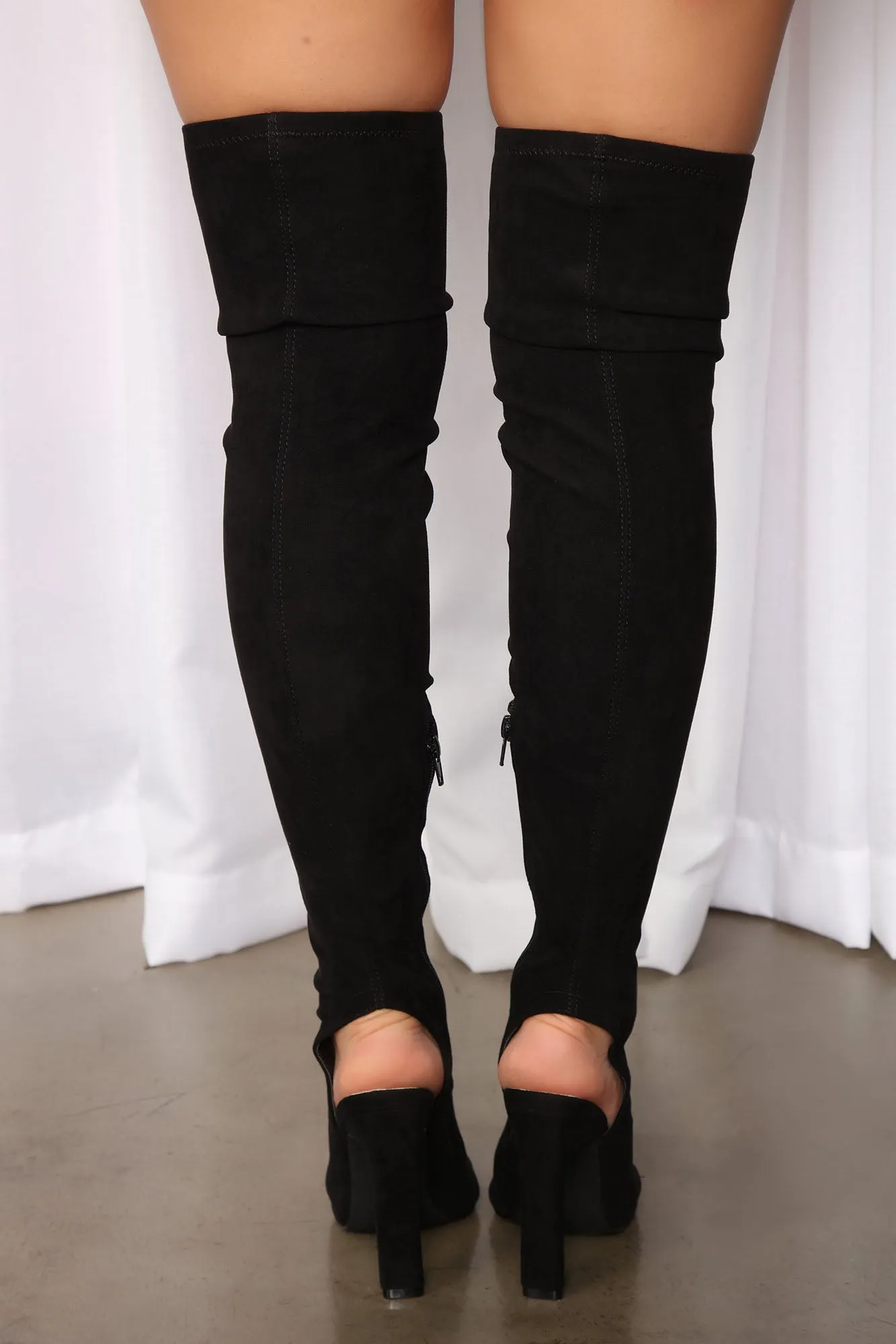 Always Come Back Over The Knee Boots - Black