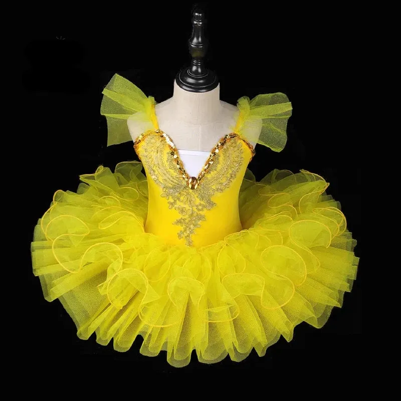 Ballerina Tutu For Girls Dance Pancake Ballet Costume