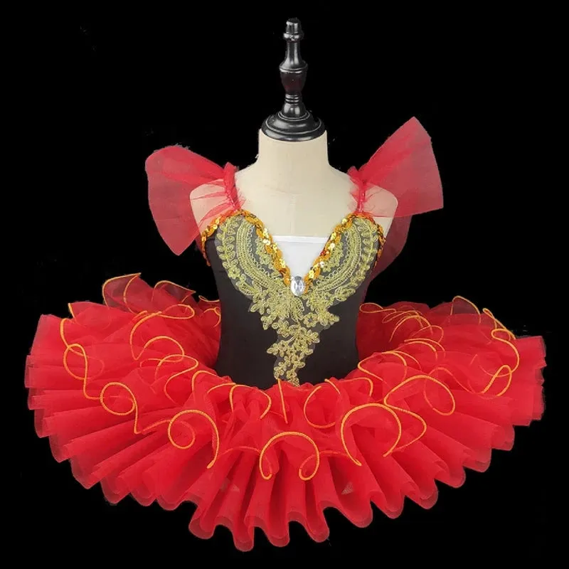 Ballerina Tutu For Girls Dance Pancake Ballet Costume