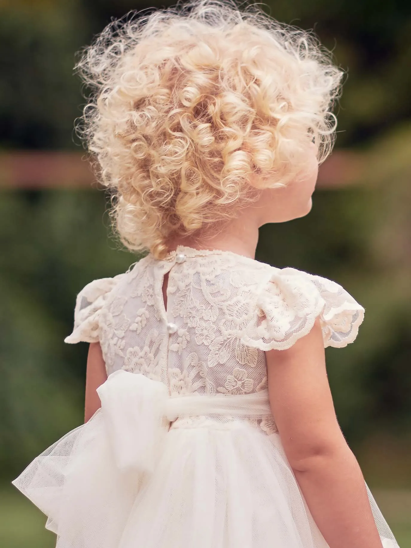 Baptism Girl's lace dress - LADY Ivory