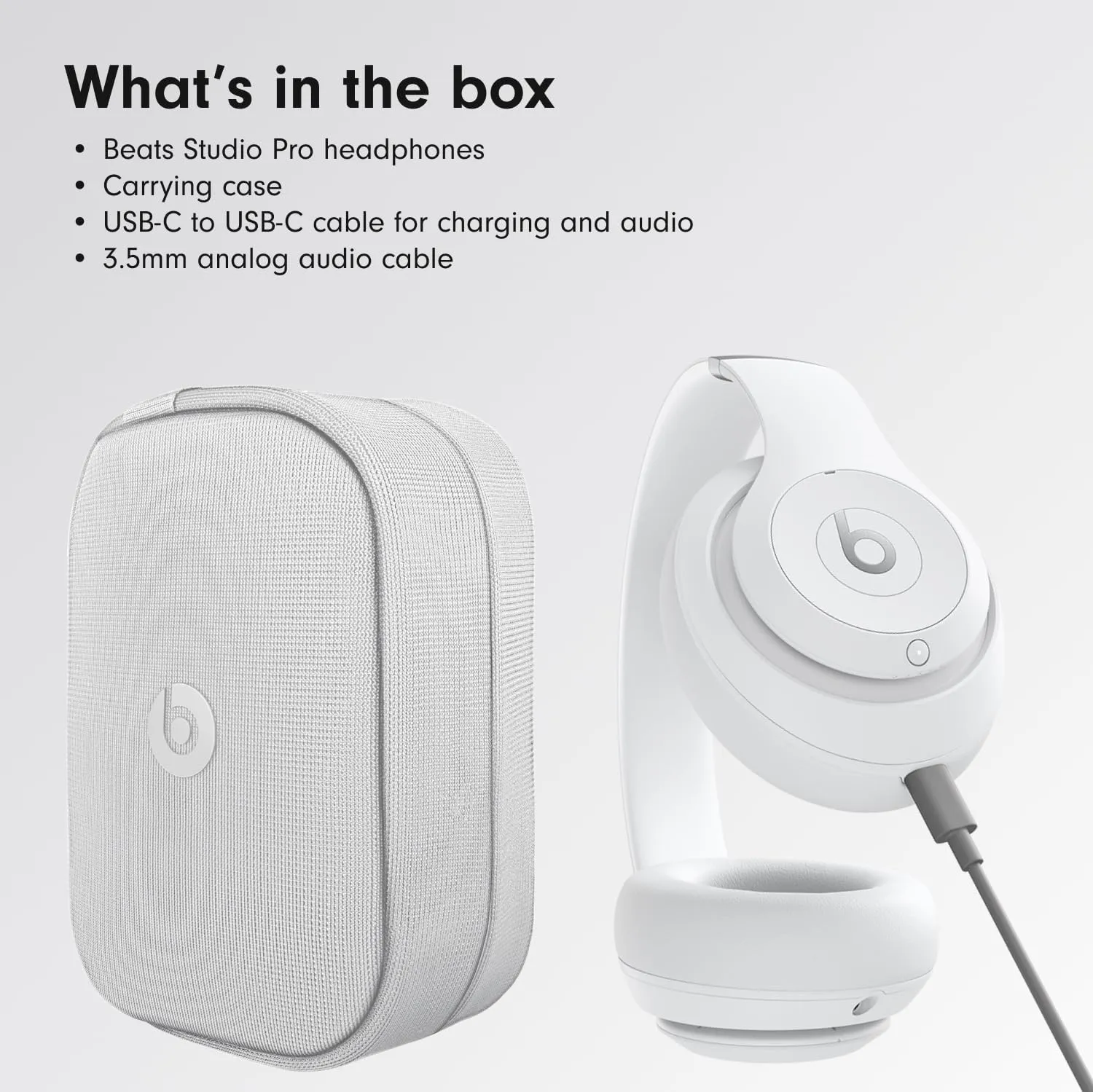 Beats Studio Pro with AppleCare  for Headphones (2 Years) - Matte White