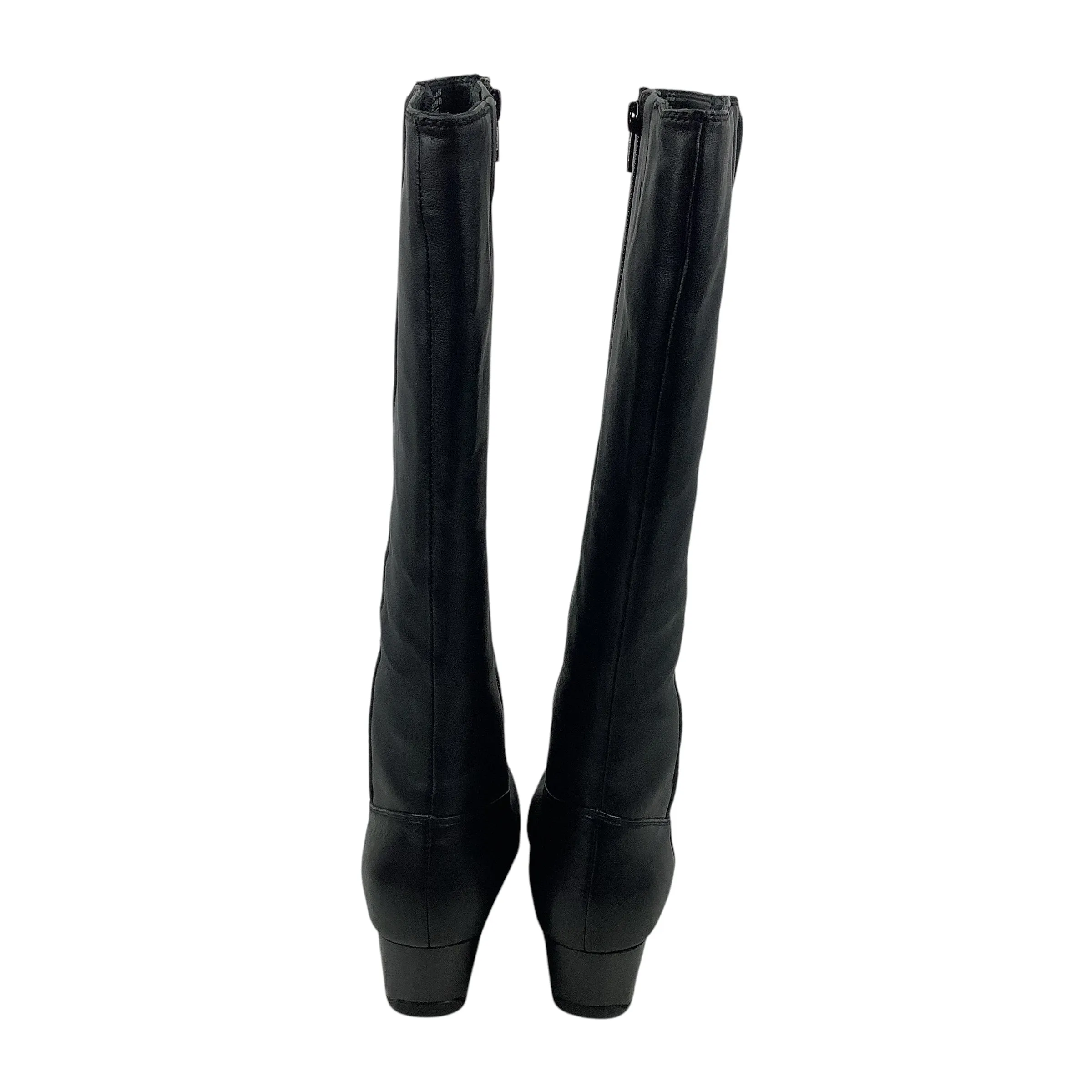 Boots Knee Heels By Clarks In Black, Size: 7.5