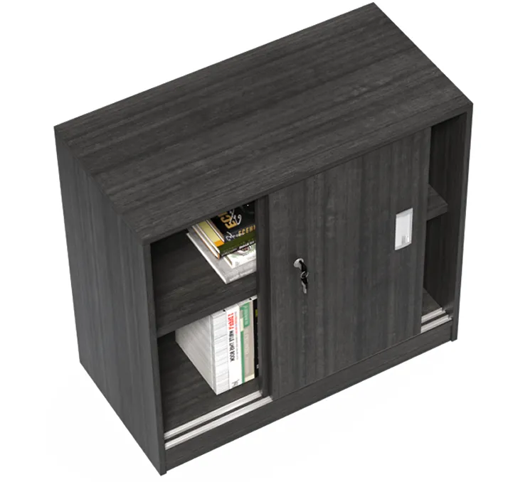 Budget Modern Grey Oak Sliding Door Low Storage Cupboard - CF-750P