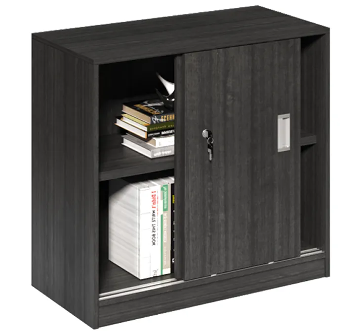 Budget Modern Grey Oak Sliding Door Low Storage Cupboard - CF-750P