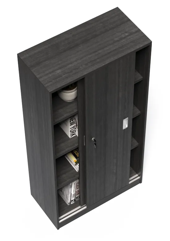 Budget Modern Grey Oak Sliding Door Storage Cupboard - CF-1600P