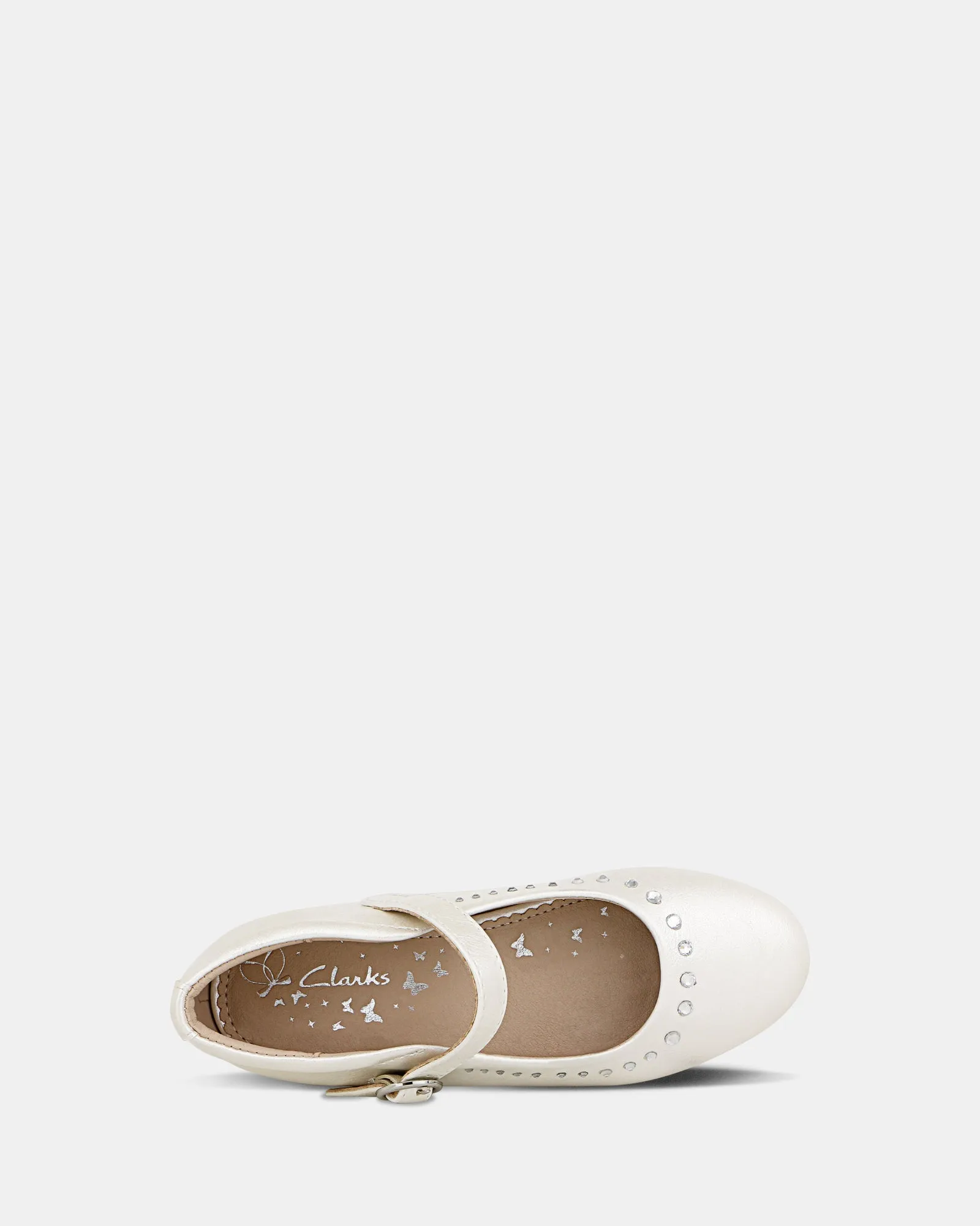 CLARKS AUBREY SENIOR WHITE PEARL