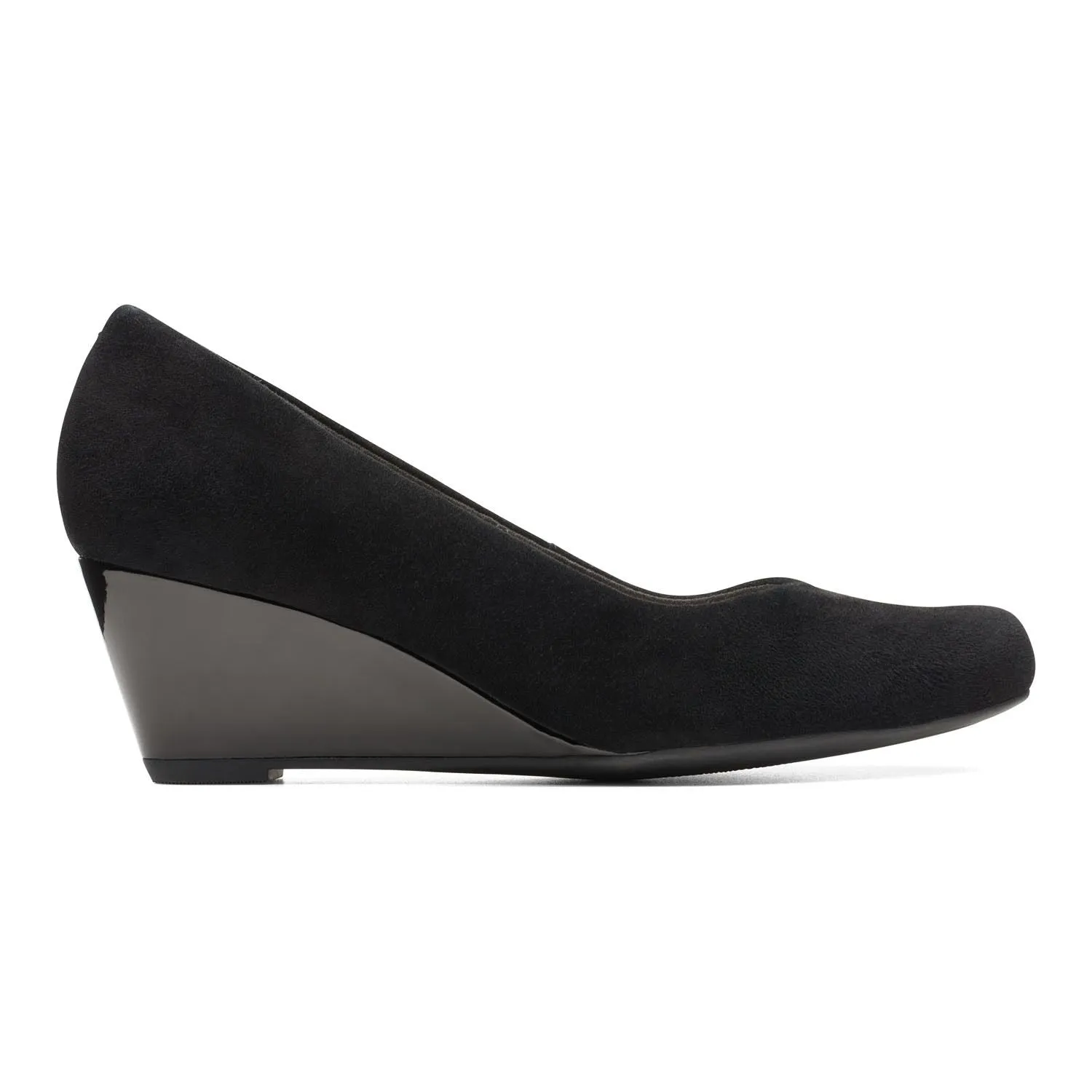 Clarks Women's Flores Tulip Wedge Suede Shoes Clarks