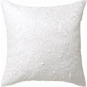 Claudine White Cushion by Private Collection