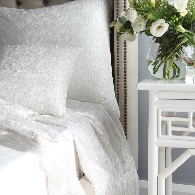 Claudine White Cushion by Private Collection