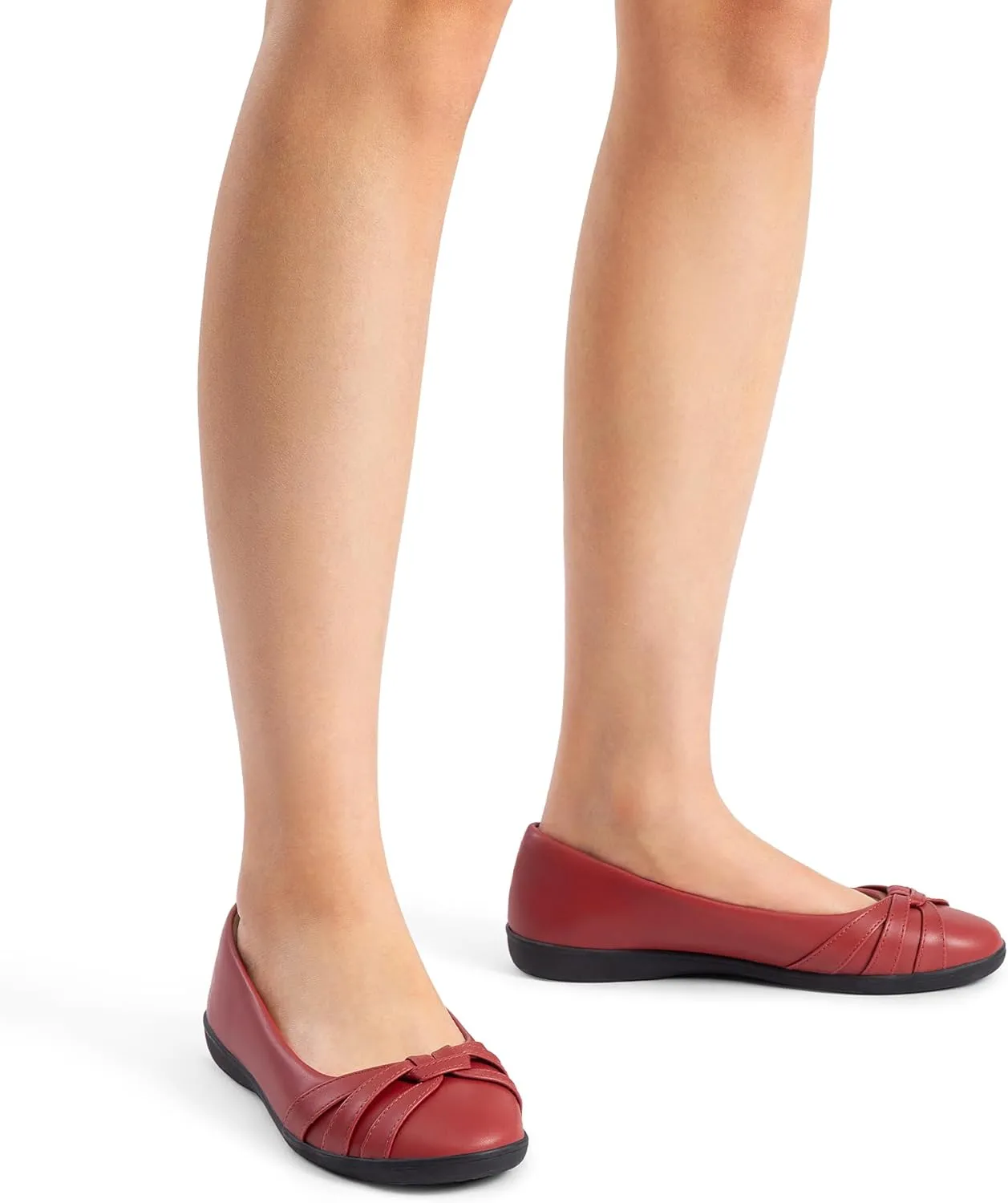 DREAM PAIRS Womens Ballet Flats, Comfortable Round Toe Slip on Dressy Work Office Shoes with Arch Support