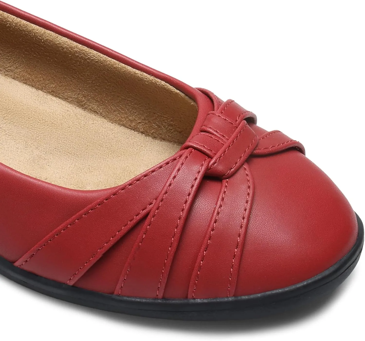 DREAM PAIRS Womens Ballet Flats, Comfortable Round Toe Slip on Dressy Work Office Shoes with Arch Support