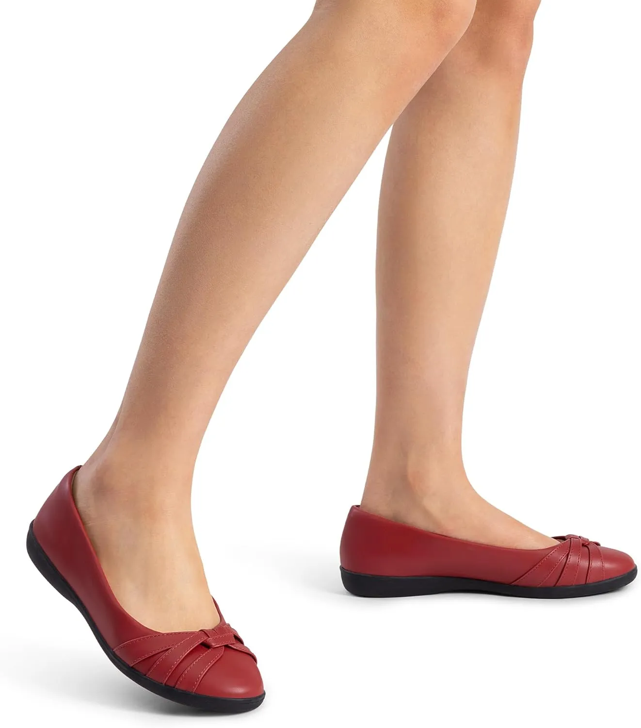 DREAM PAIRS Womens Ballet Flats, Comfortable Round Toe Slip on Dressy Work Office Shoes with Arch Support