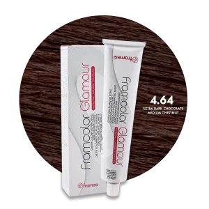 Framesi Framcolor Glamour Hair Color Cream 100ml - 4.64 Extra Dark Chocolate Medium Chestnut