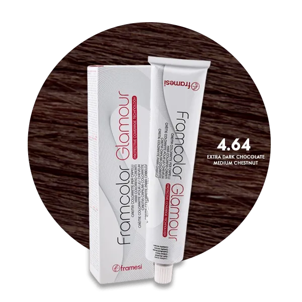 Framesi Framcolor Glamour Hair Color Cream 100ml - 4.64 Extra Dark Chocolate Medium Chestnut