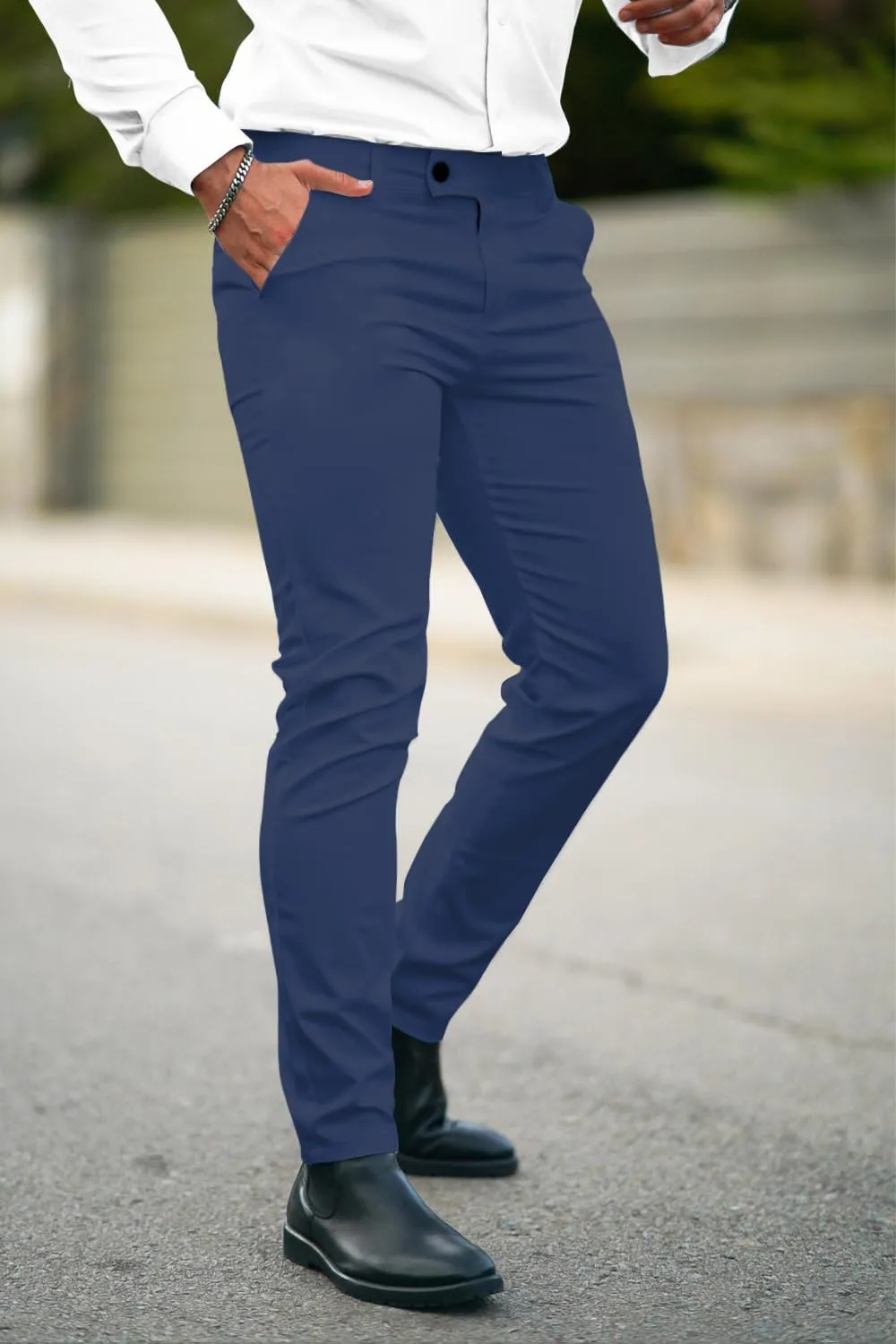 GINGTTO Mens Dress Pants Slim Fit Stretch Formal Pants for Men