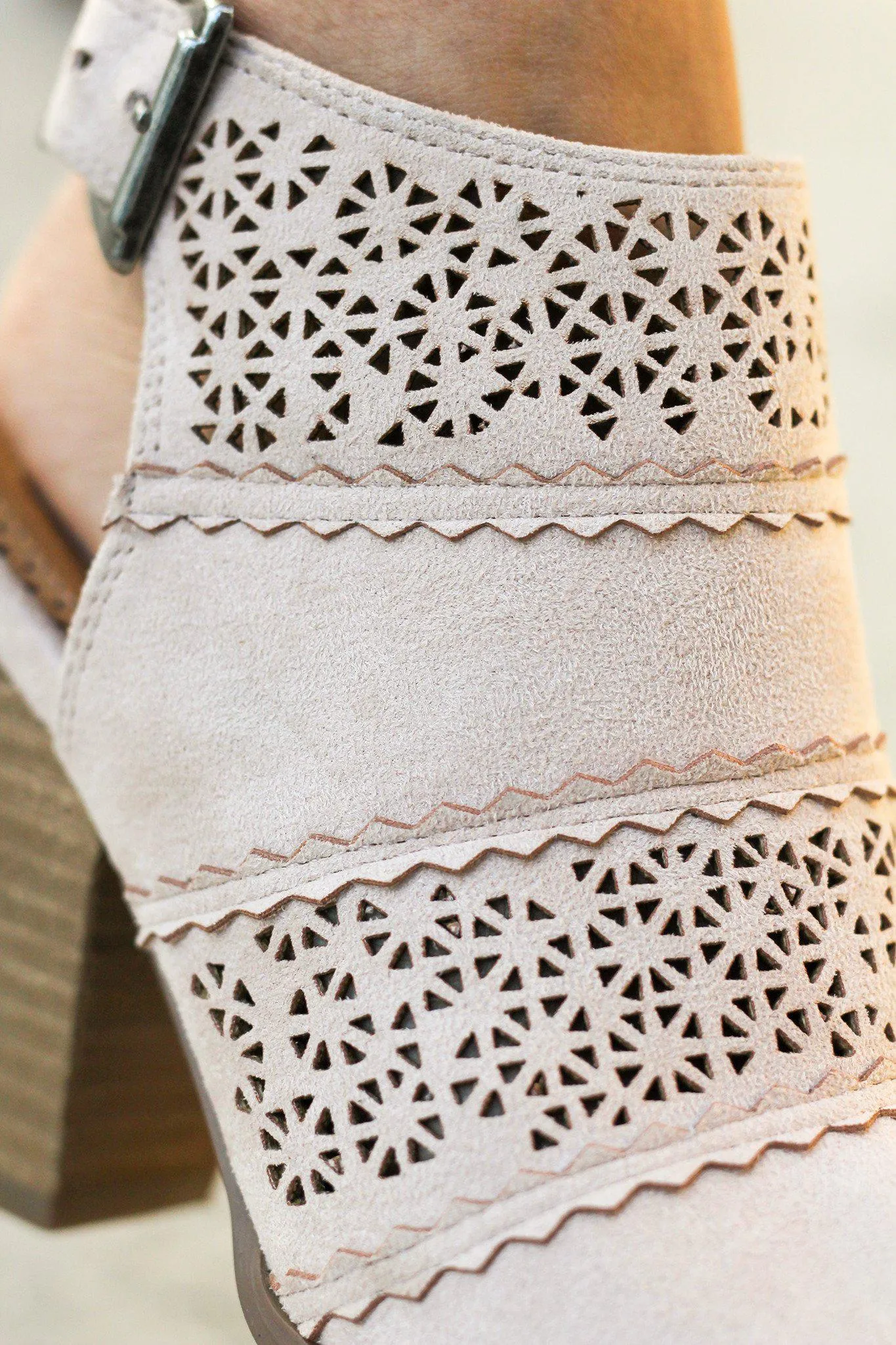 Girl B Flossin Cream Booties