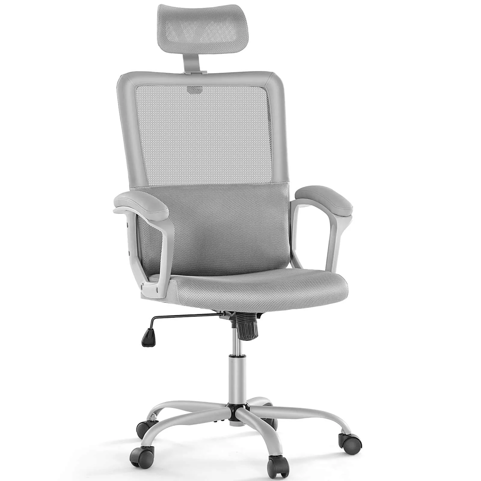 High Back Ergonomic Swivel Office Chair with Adjustable Headrest and Lumbar Support