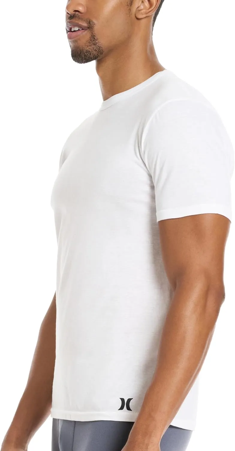 Hurley Men's 3 Pack Cotton Crewneck Short Sleeve T-Shirt