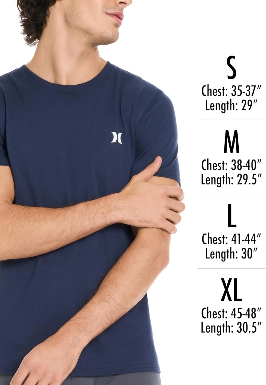 Hurley Men's 3 Pack Cotton Crewneck Short Sleeve T-Shirt