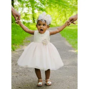 Infant Tulle and Brocade Dress