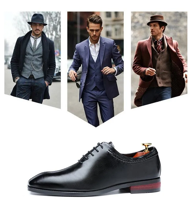 Italian handmade square toe business dress monk shoes
