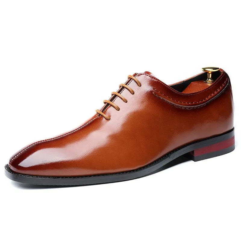 Italian handmade square toe business dress monk shoes