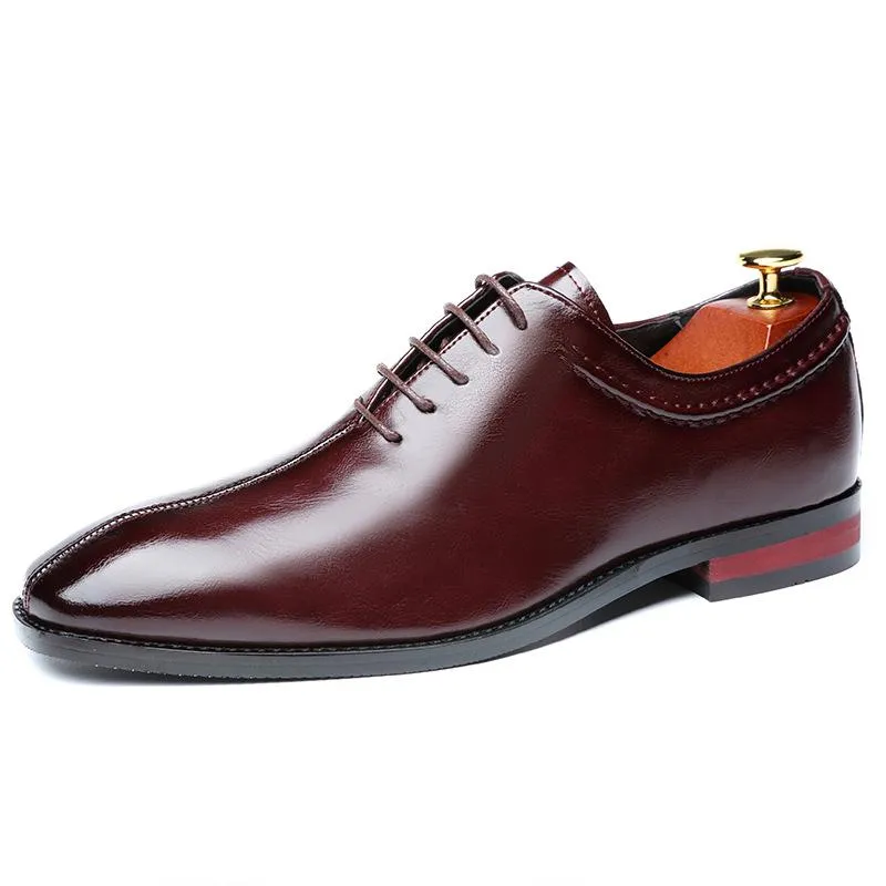Italian handmade square toe business dress monk shoes