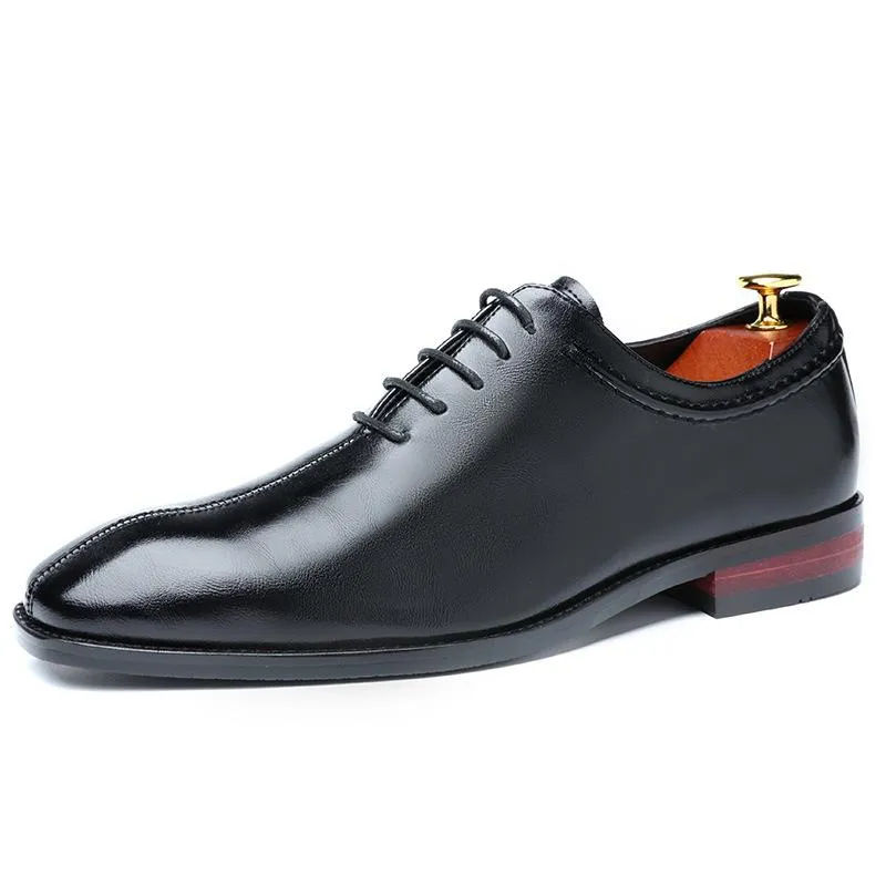 Italian handmade square toe business dress monk shoes