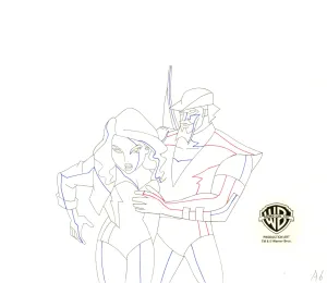 Justice League Unlimited Original Production Drawing: Black Canary, Green Arrow