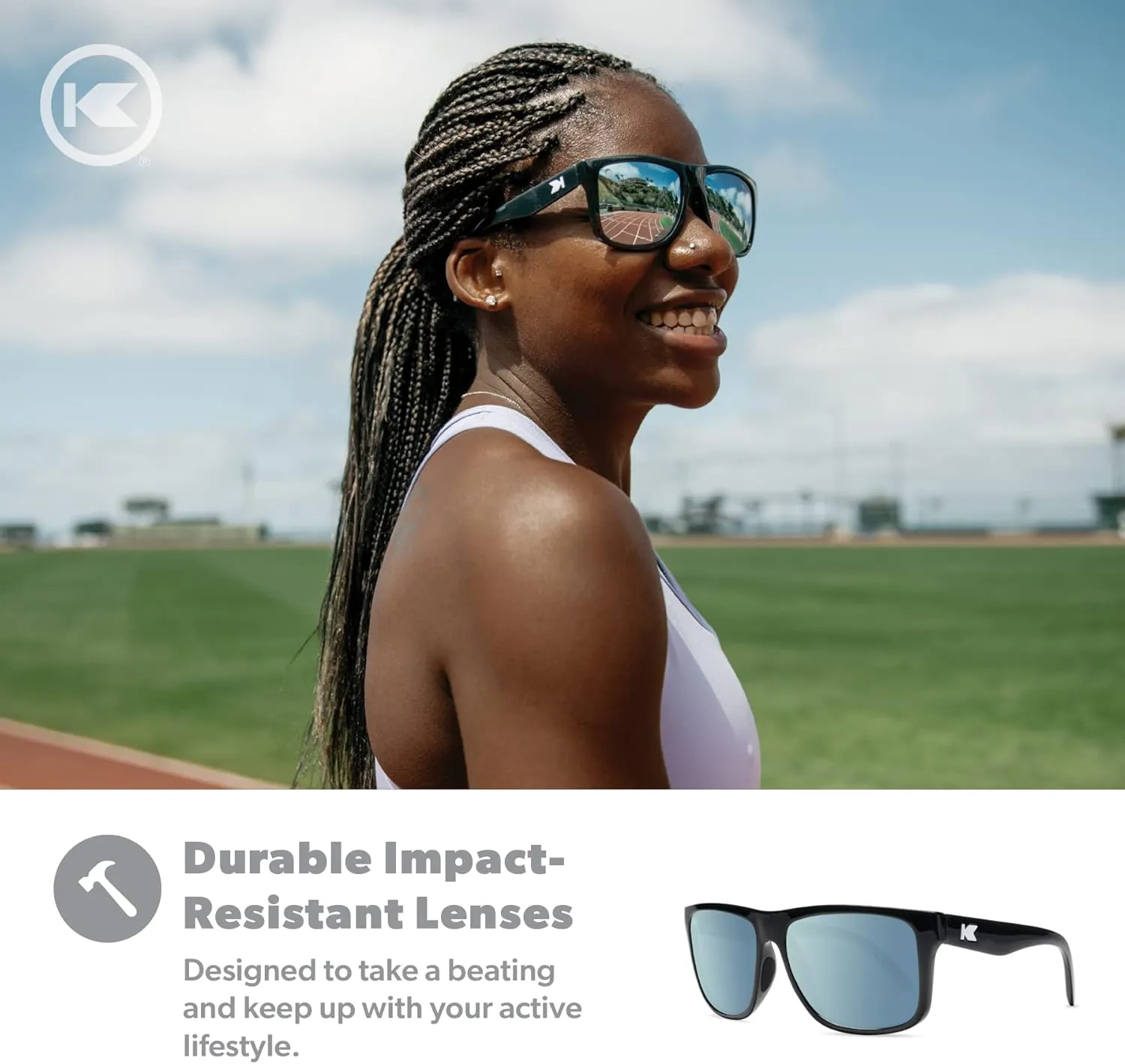 Knockaround Torrey Pines and Sport Polarized Sunglasses for Men & Women - Impact Resistant Lenses & Full UV400 Protection