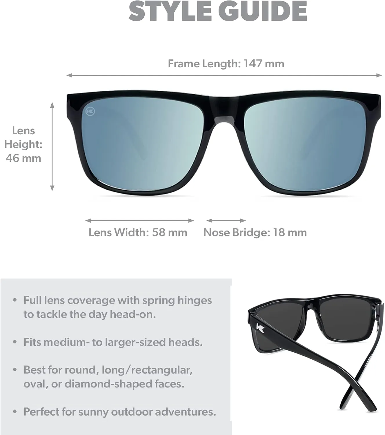 Knockaround Torrey Pines and Sport Polarized Sunglasses for Men & Women - Impact Resistant Lenses & Full UV400 Protection