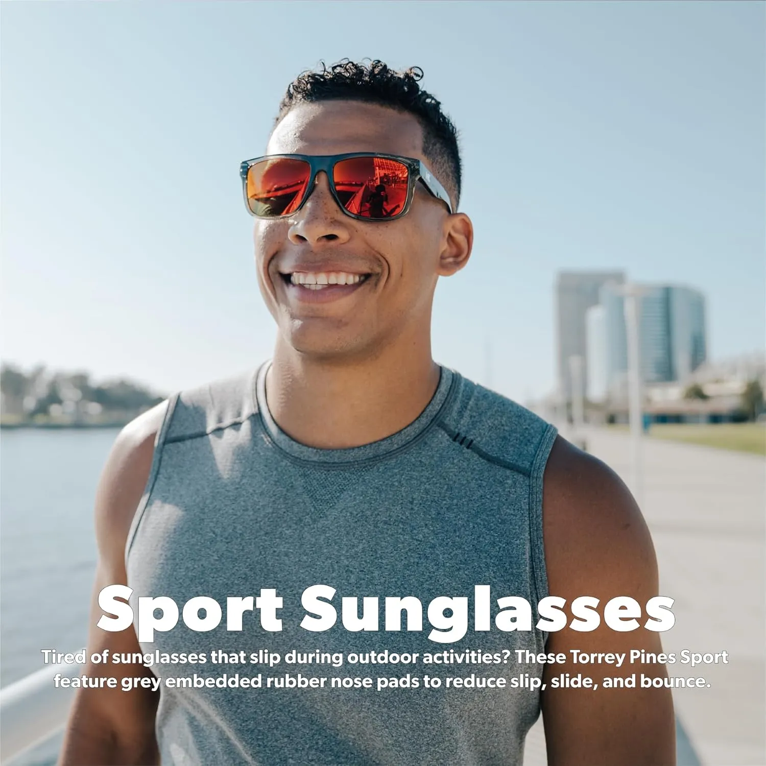 Knockaround Torrey Pines and Sport Polarized Sunglasses for Men & Women - Impact Resistant Lenses & Full UV400 Protection