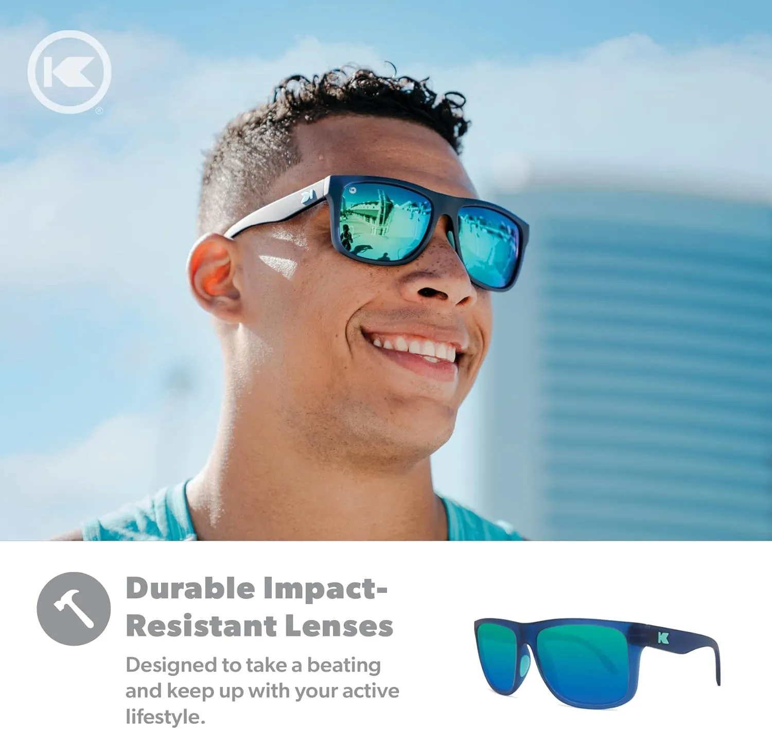 Knockaround Torrey Pines and Sport Polarized Sunglasses for Men & Women - Impact Resistant Lenses & Full UV400 Protection