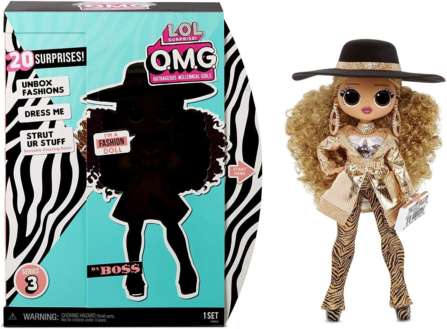 L.O.L. Surprise! O.M.G. Da Boss Fashion Doll with 20 Surprises