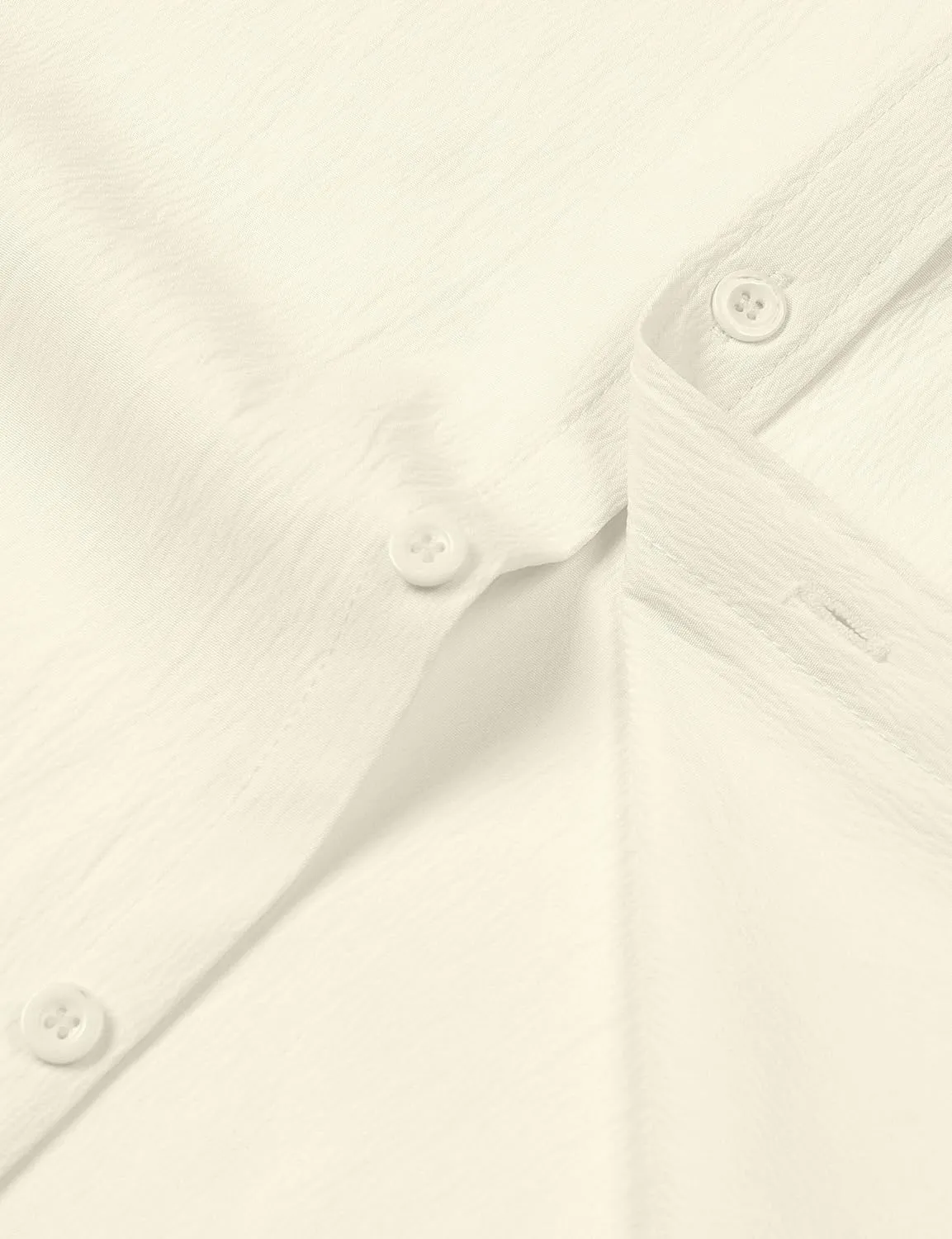 Men's Stretch Wrinkle Free Short Sleeve Texture Shirt Lightweight Summer Button Down Shirts for Beach Vacation