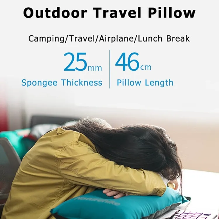 Naturehike NH17A001-L Sponge Automatic Inflatable Travel Portable Cushion Pillow(Yellow)