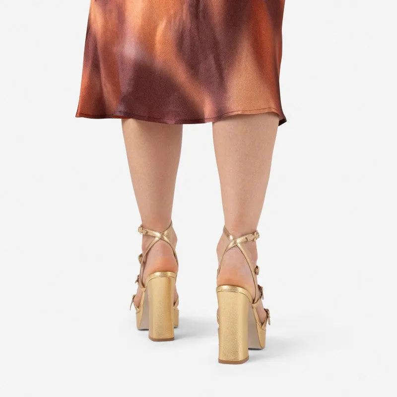 New Spice Gold Platform Heels