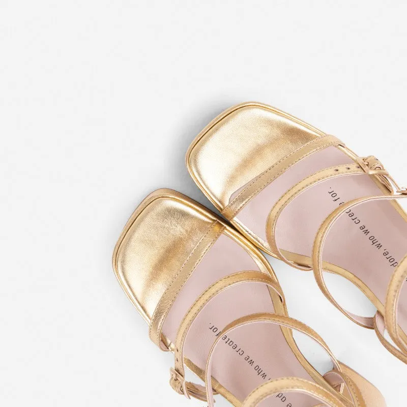 New Spice Gold Platform Heels