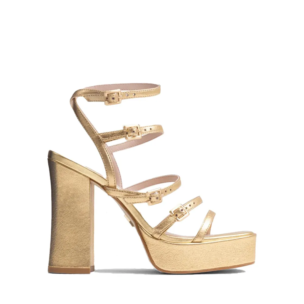 New Spice Gold Platform Heels